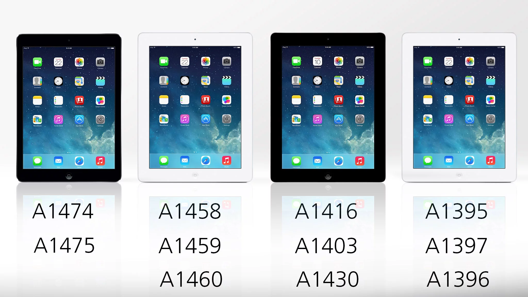In case you aren't sure which iPad you have, look for one of these model numbers in tiny writing on the back