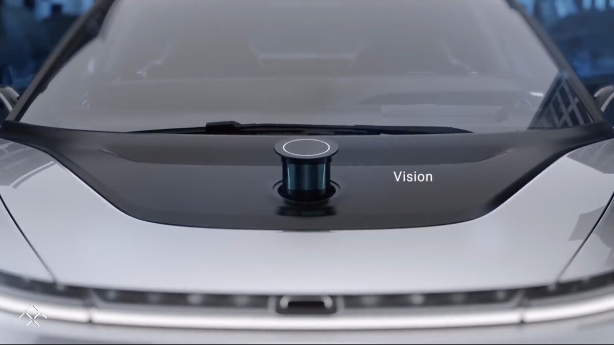 Faraday Future FF91: 3D Lidar sensor on the hood becomes a very recognisable design feature. It pops up when the car is self driving