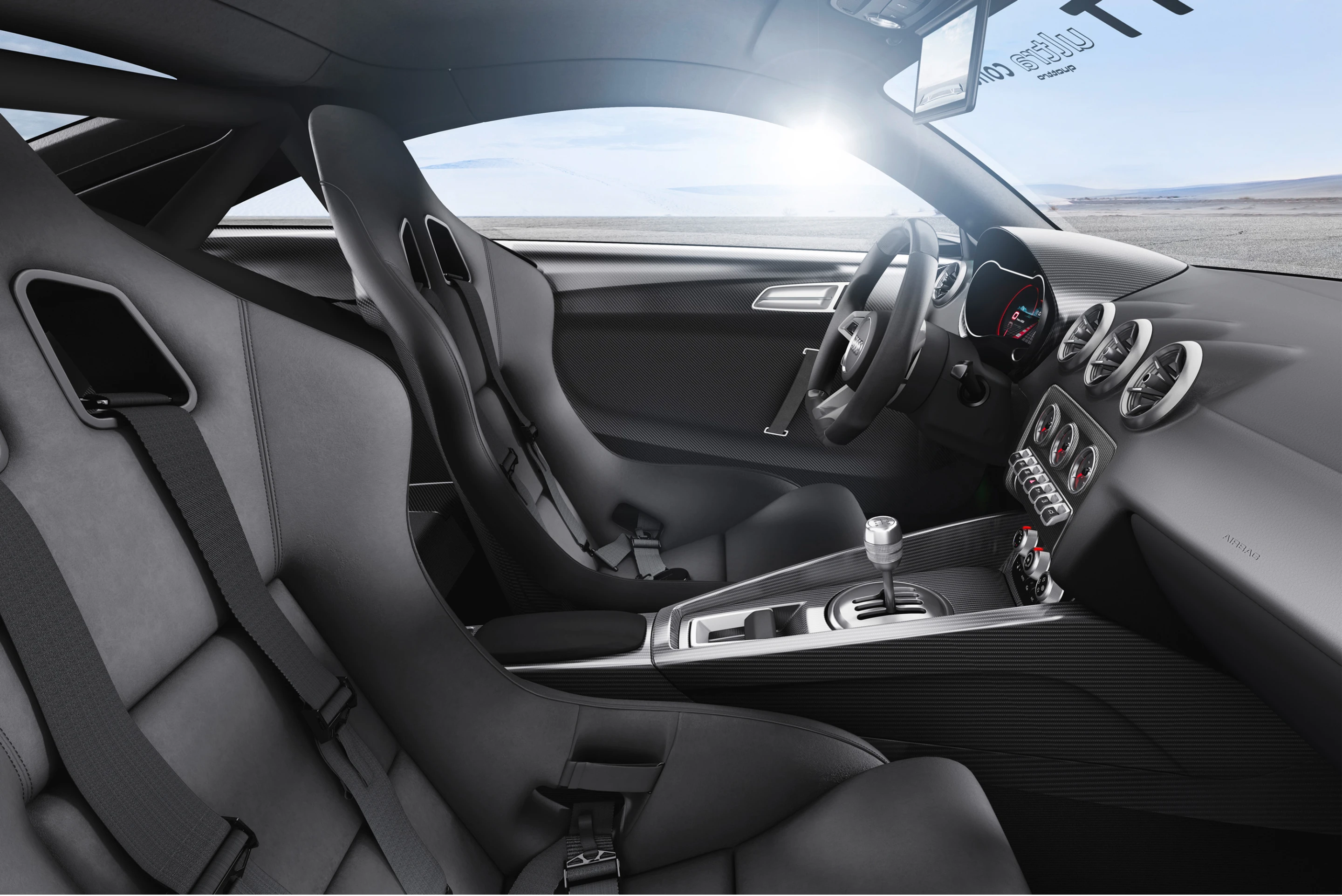 The TT Ultra Quattro's interior remained relatively untouched