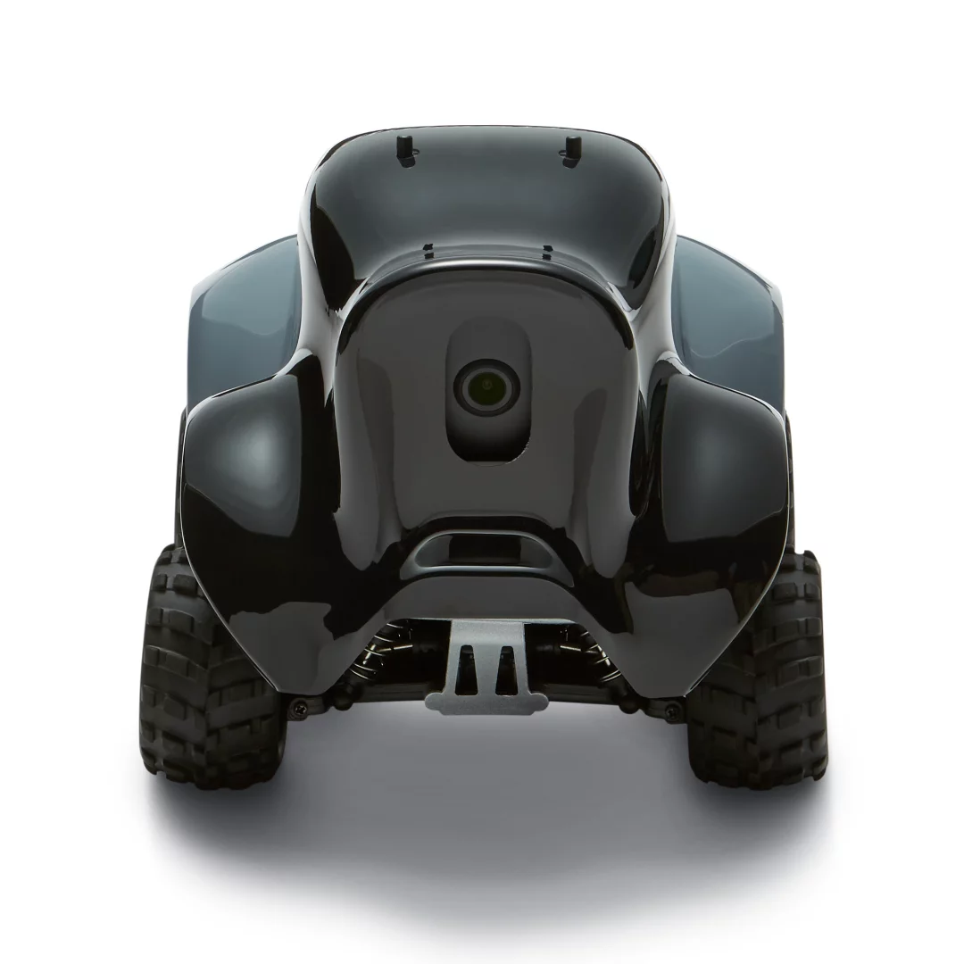 The DeepRacer 1/8th scale autonomous race car has a 5 mexapixel camera out front and accelerometer/gyro sensors inside