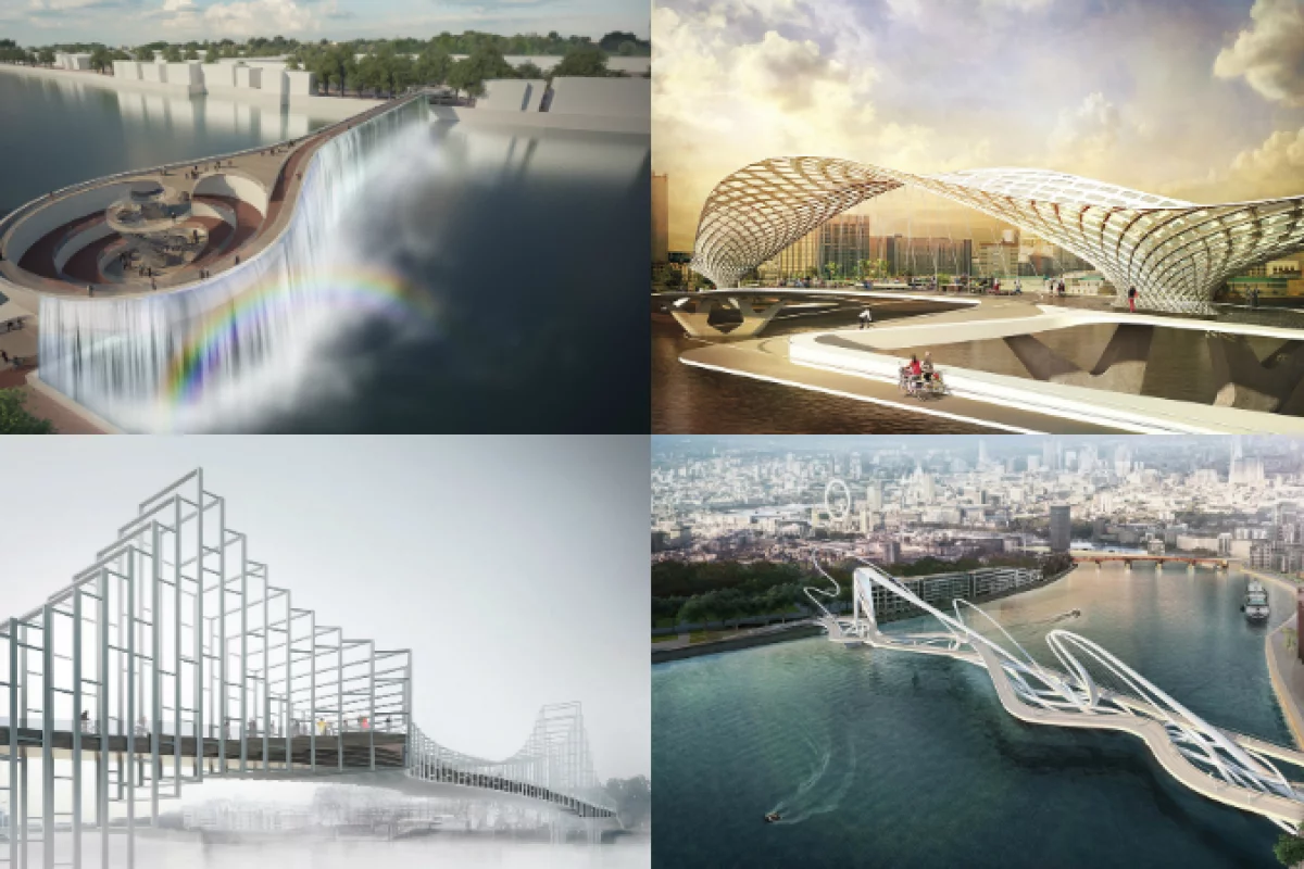 Design submissions for a new bridge in London linking Nine Elms and Pimlico have been revealed (Image: NEP Bridge Competition)