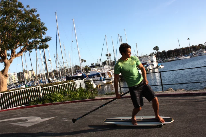 The Bombora is a wide, long board designed specifically for land-based paddling