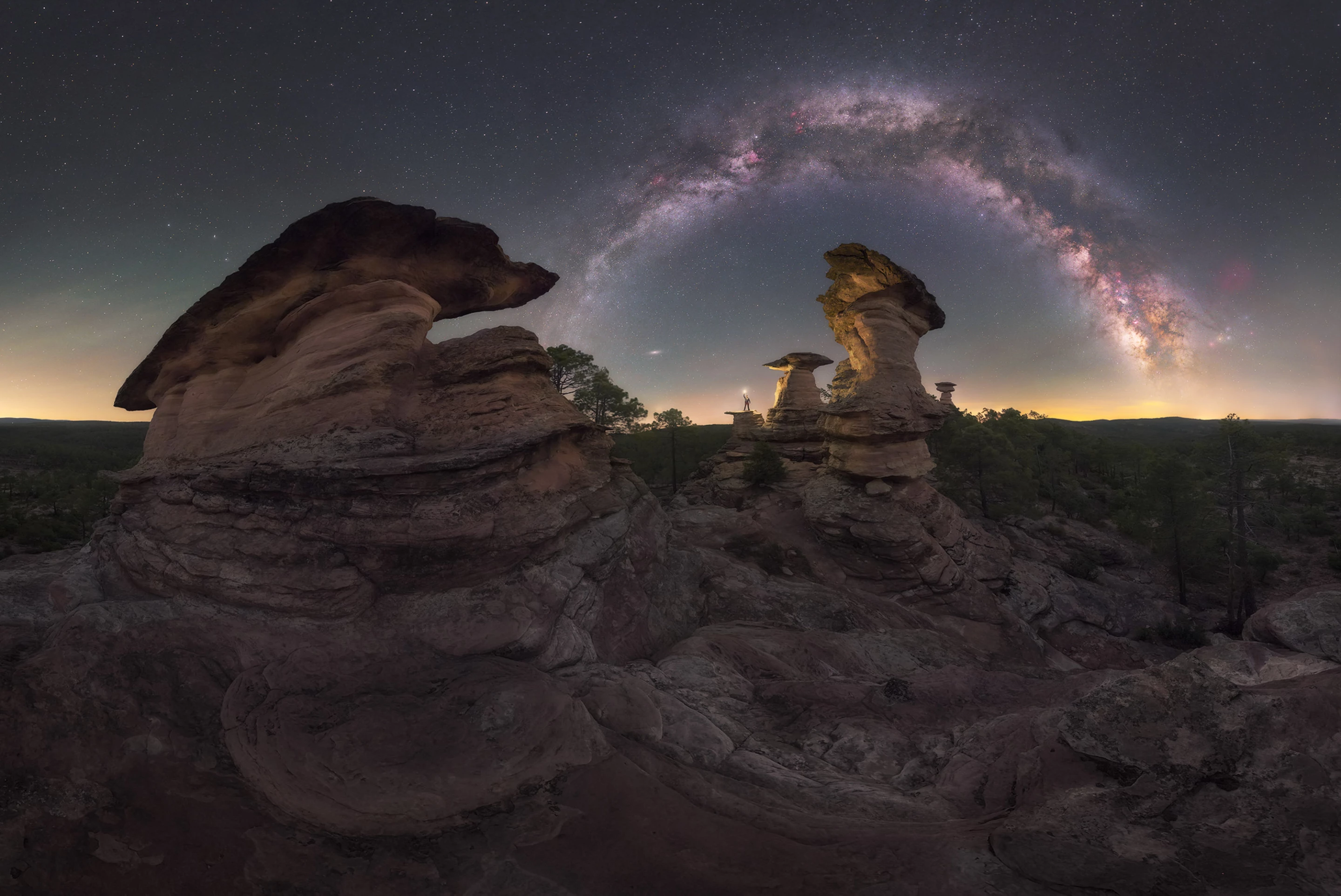Milky Way over Cuenca’s Hoodoos by Luis Cajete, shot in Cuenca, Spain. The Serrania de Cuenca region not only features incredibly dark skies, perfect for capturing the Milky Way, but the rugged terrain makes for an amazing foreground