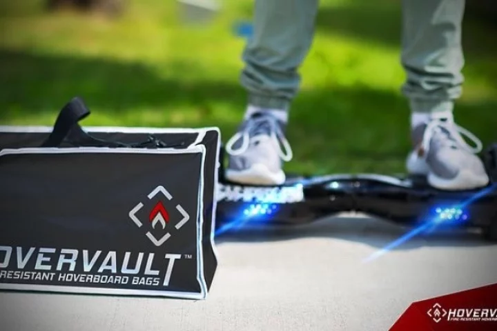 The Hovervault helps prevent fire damage caused by faulty lithium-ion batteries in hoverboards