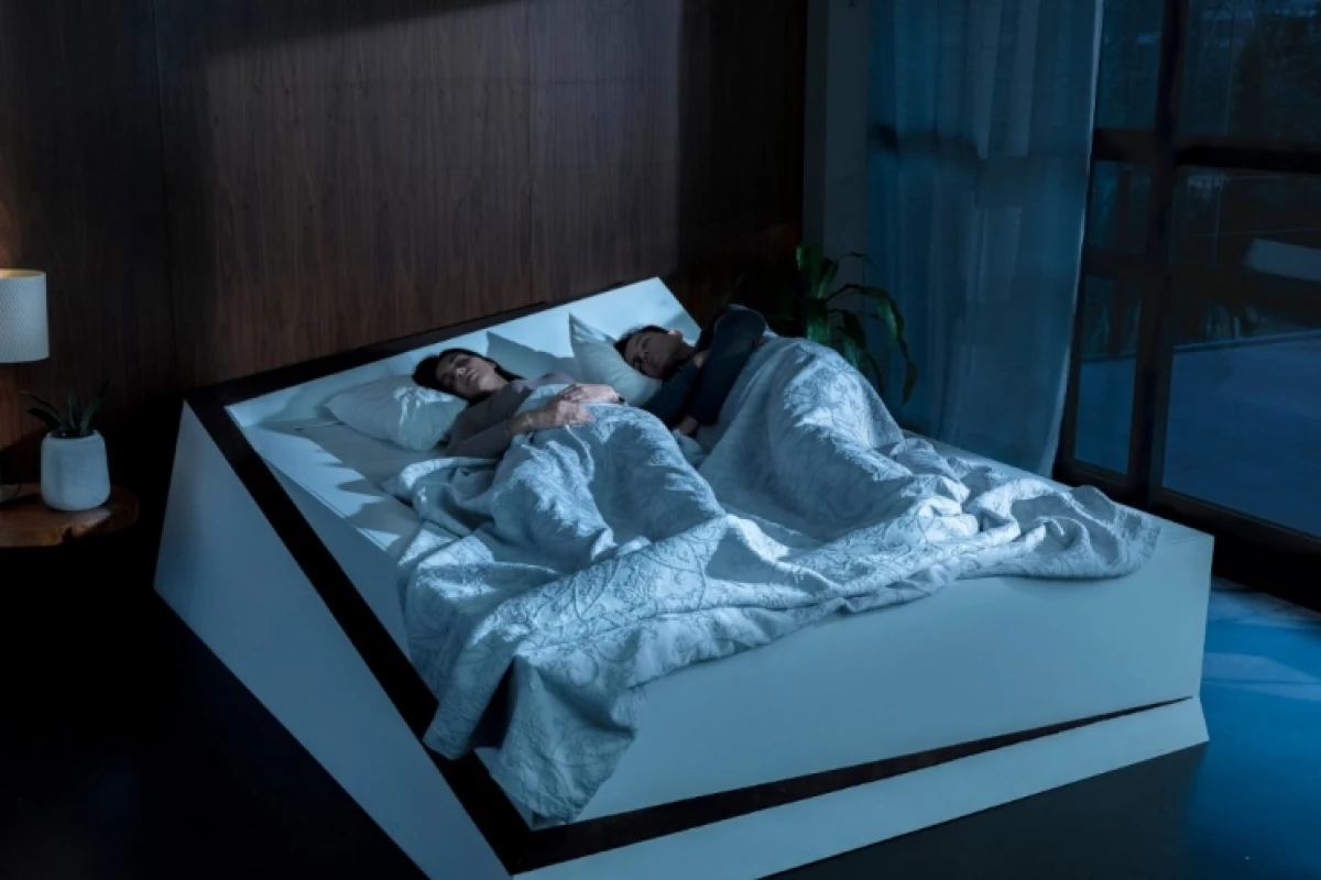 The Lane-Keeping Bed utilizes technologies derived from Ford's lane-keeping assist systems on automobiles