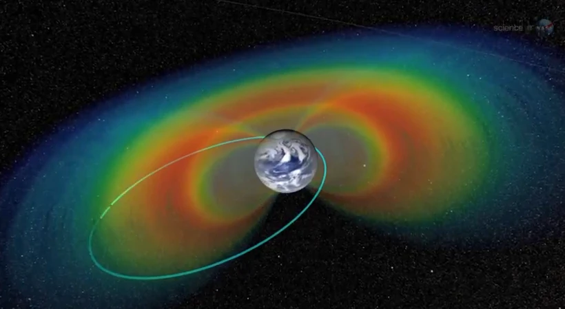 Orbit of the RBSPs in the Van Allen Belts (Image: NASA)