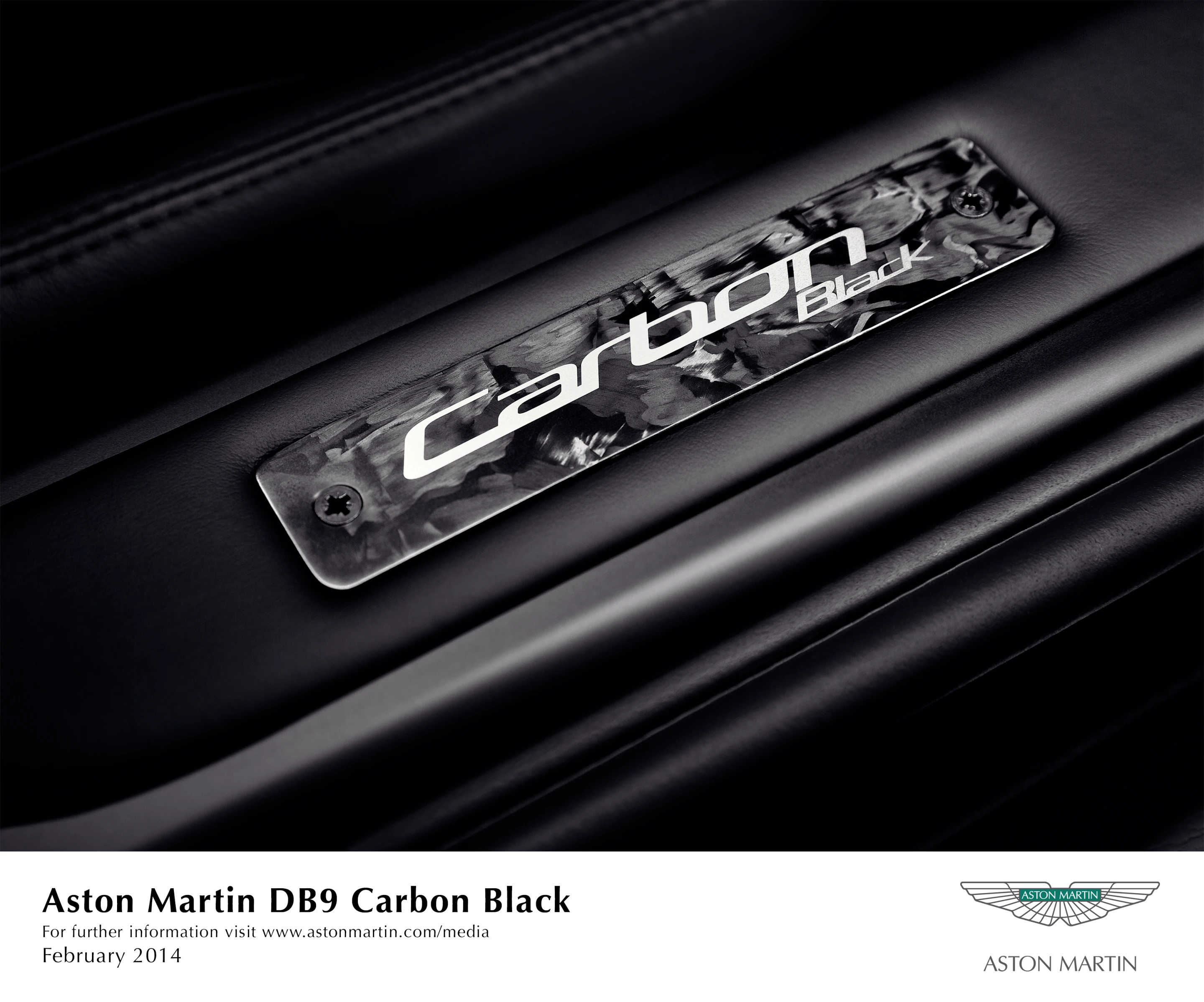 DB9 Carbon Black logo plate
