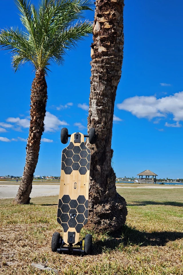 All of those hexagons are actually cushy grip-tape – functional AND looks pretty cool
