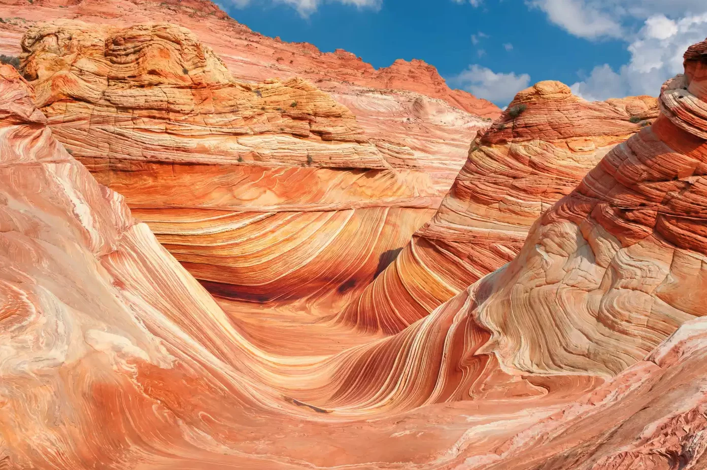 Located on the border of Arizona and Utah, the Wave looks like it might a destination on Mars
