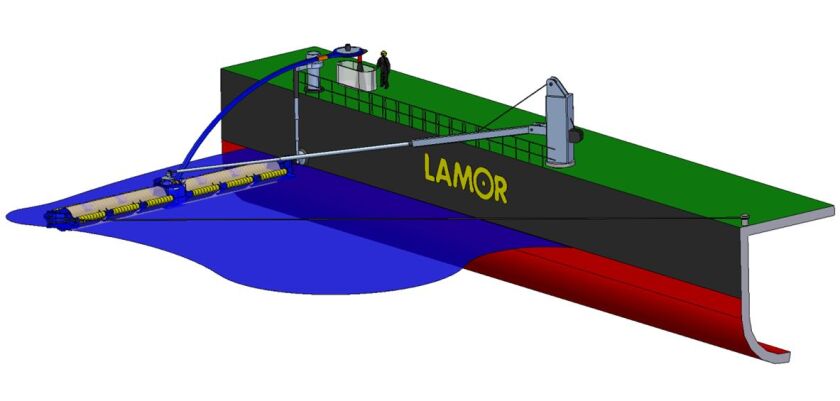 Lamor's system, which incorporates oleophilic brush technology (Image: Lamor)