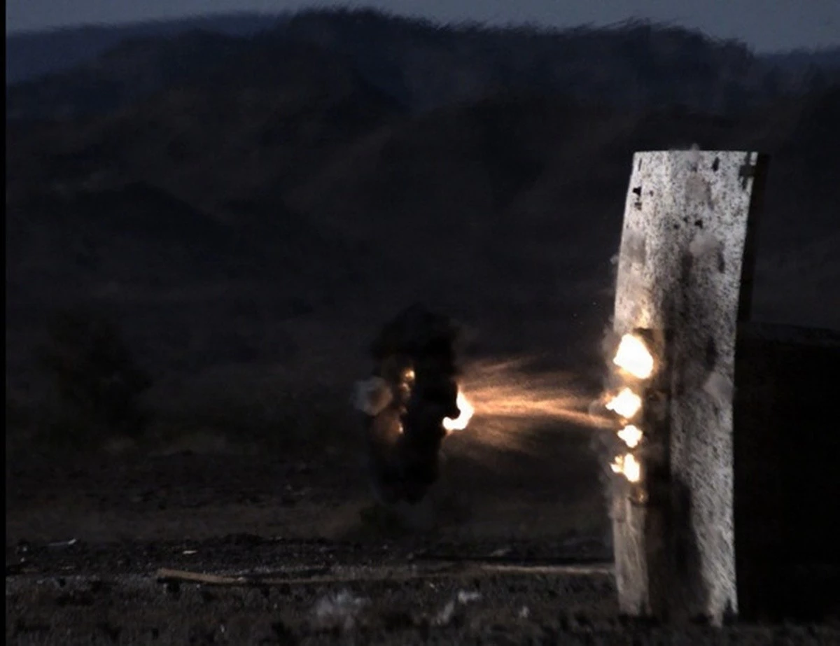 The new anti-drone round detonating near target using its proximity fuse