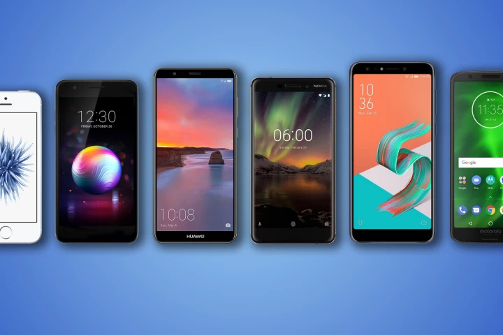 New Atlas compares the specs and features of six budget smartphones: the iPhone SE, LG K30, Huawei Mate SE, Nokia 6.1, ZenFone 5Q and Moto G6