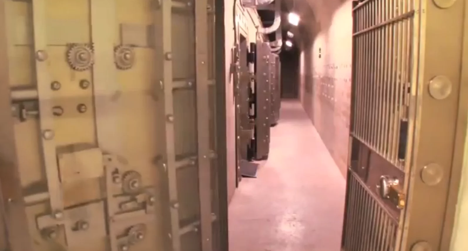The corridor leading to the nuclear storage areas