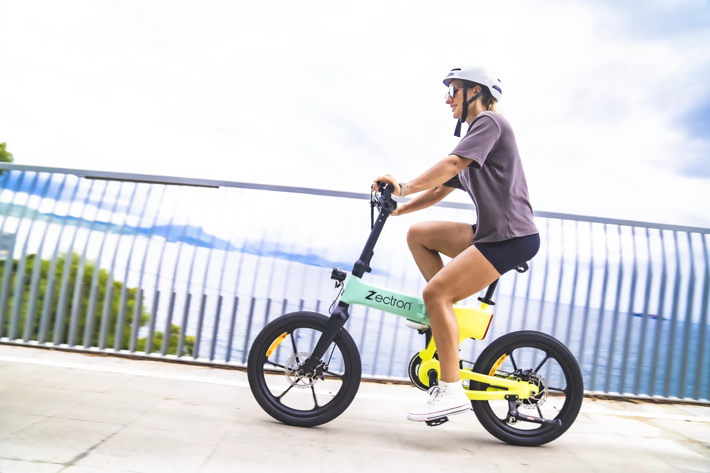 The Zectron folding ebike is available with a 350-W motor for US riders, or 250-W for those in Europe