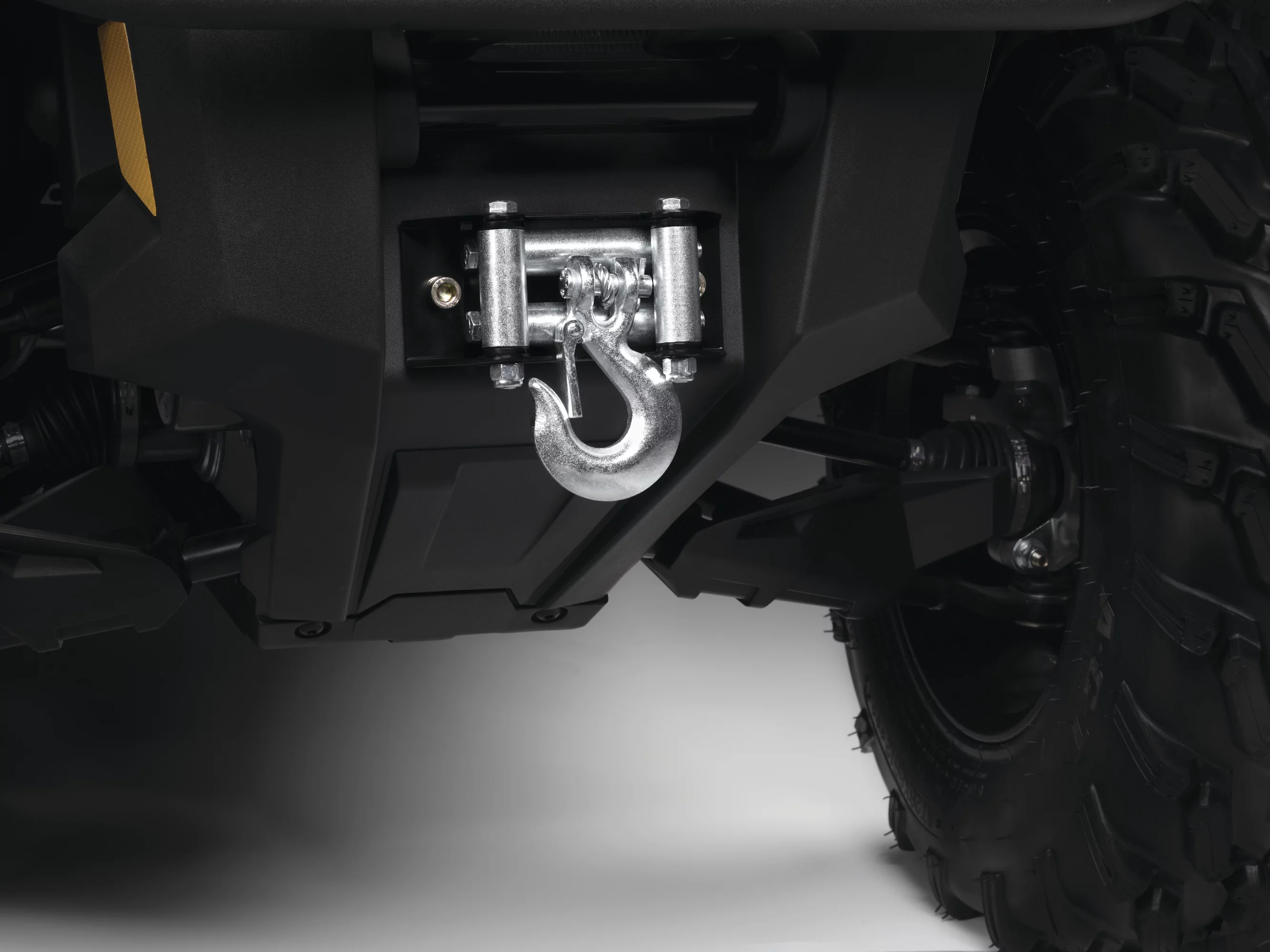 The Outlander 6x6 comes with a Warn winch