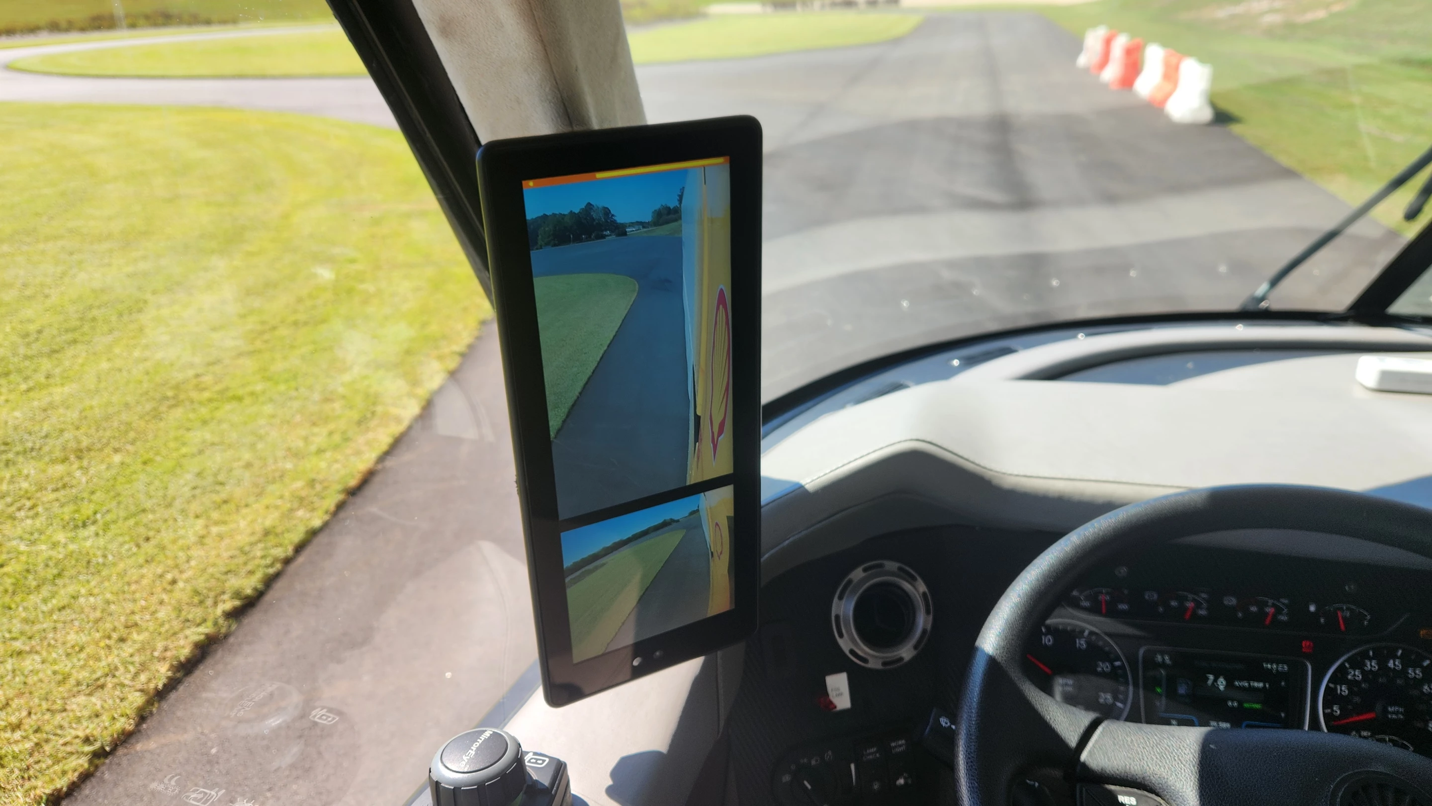 Slimming the aerodynamics by adding side cameras instead of mirrors helps efficiency, but takes some getting used to for the driver