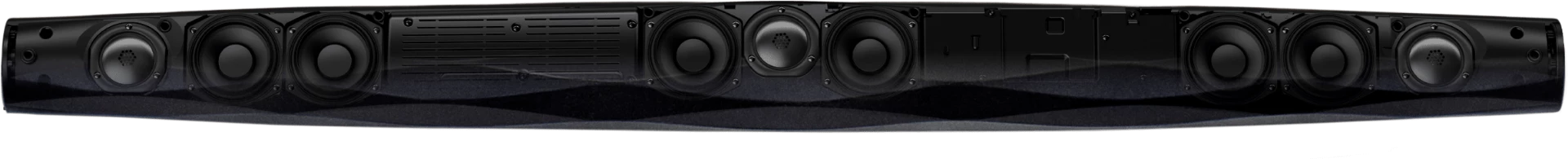 The Formation Bar's nine drivers shape up as three one inch dome tweeters, and six 2.5 inch woven glass fiber cone bass/mid-range units