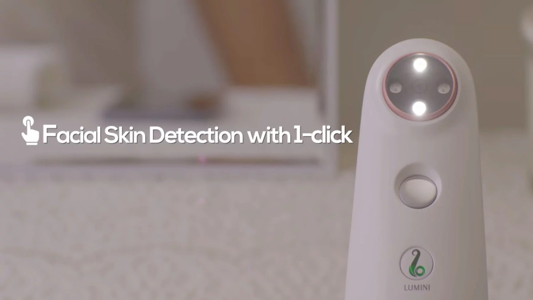 The Lumini device scans your skin
