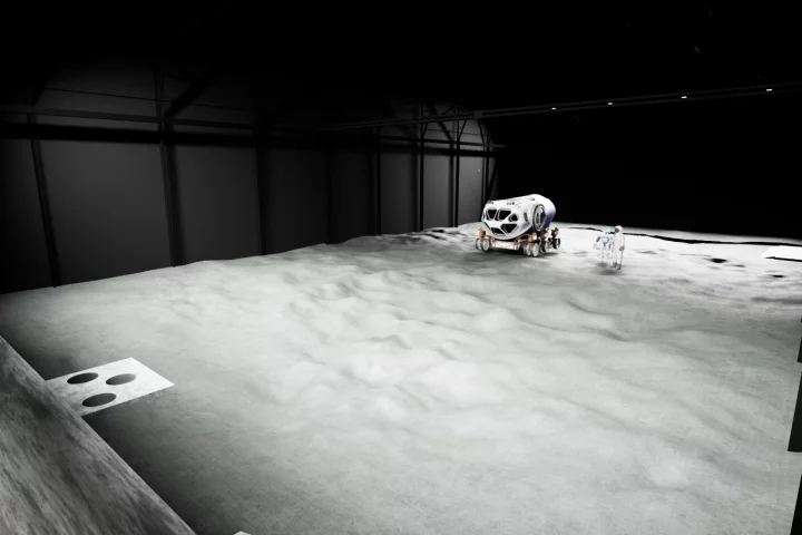 A virtual reality image shows what the Luna testing facility might look like