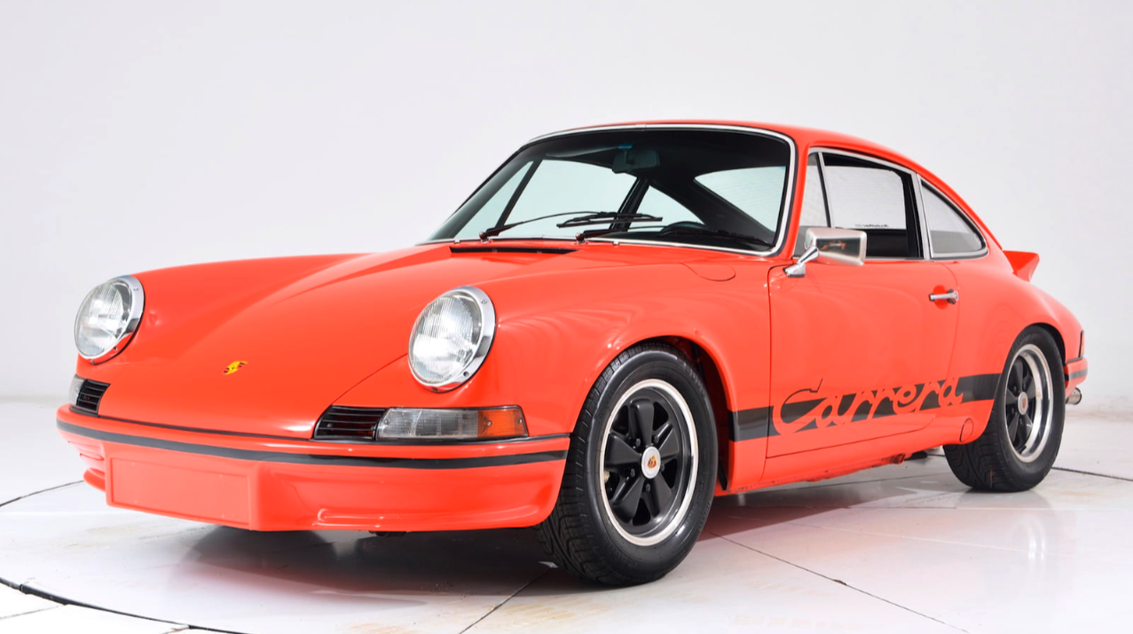 2018 Monterey Car Week Auction Report | 1973 Porsche 911 RS Lightweight | Failed to reach reserve price. High bid: $1,000,000 | Estimate: from $1,300,000 to $1,500,000 | Auction: Mecum | Lot S132.1 | Official Description