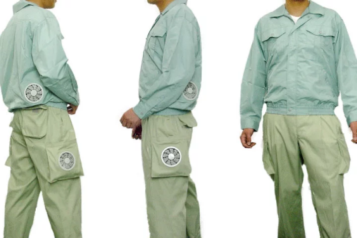 Kuchofuku's Air-Conditioned Cooling pants feature two battery powered fans to keep your legs cool
