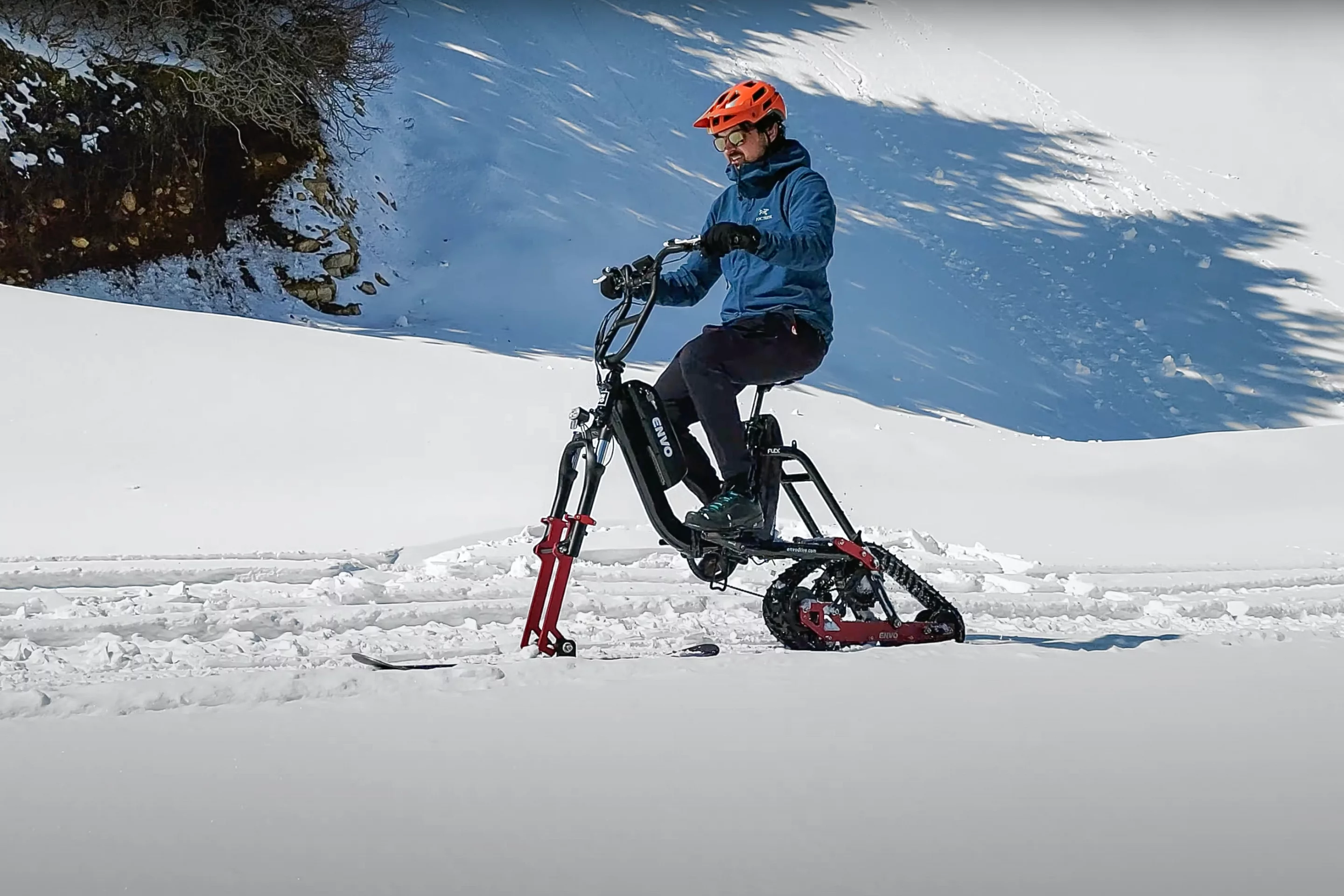 The Flex Snowbike is priced at US$3,273 – much less than its main competitors