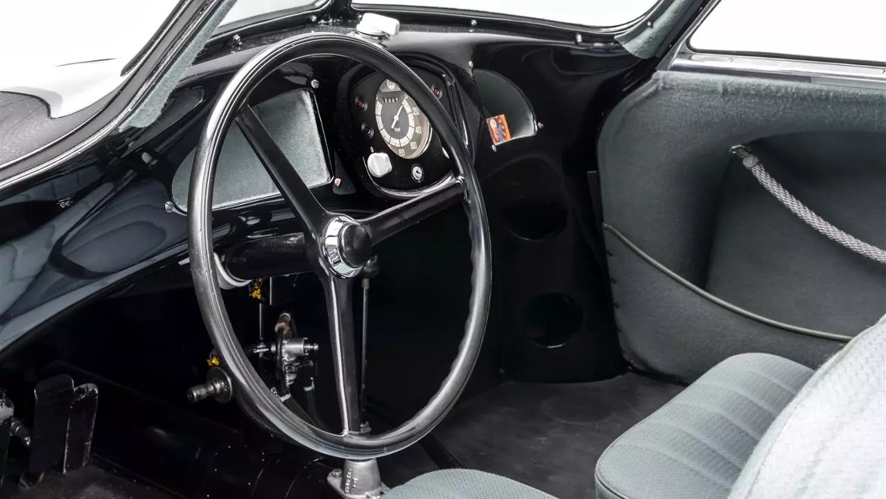 This is the fully restored Porsche Type 64 which now resides in the Petersen Automotive Museum - one of the original three cars that was partially destroyed during WW2.