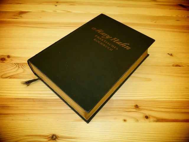 The Mary Hahn cookery book that form's the synth's case (Photo: copyright Gwydion ap Dafydd)