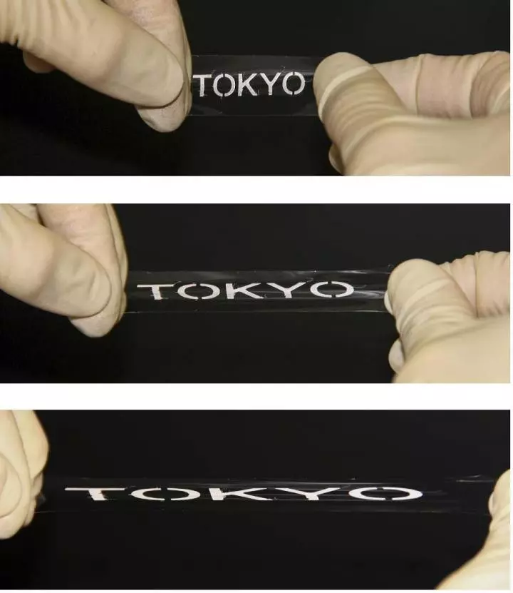 The printed elastic conductor exhibited very high conductivity even when stretched to more than three times its original length