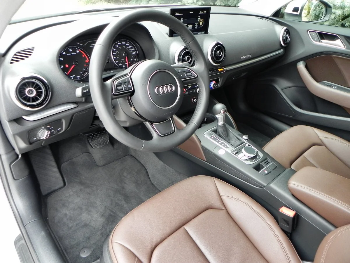 Inside, the compact Audi A3 is as roomy as a car this size can be without skimping on any of the luxurious accoutrements luxury buyers will expect