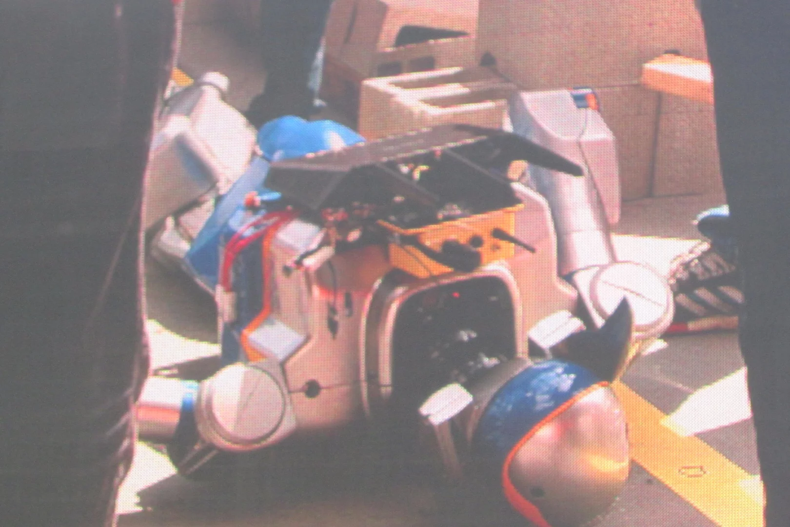 Stadium television view of HRP2+ damage