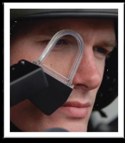 Image of the helmet-worn element of the interface