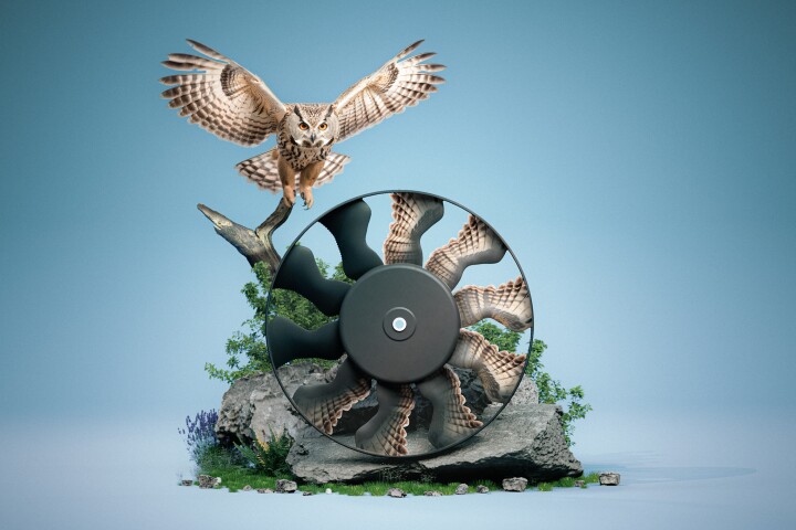Many entities have been researching or developing owl wing-inspired blades for various uses, but Mahle is the first we've seen introduce one for electric vehicle integration
