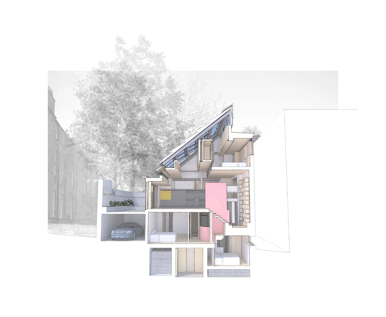 Architectural drawing of the Murphy House