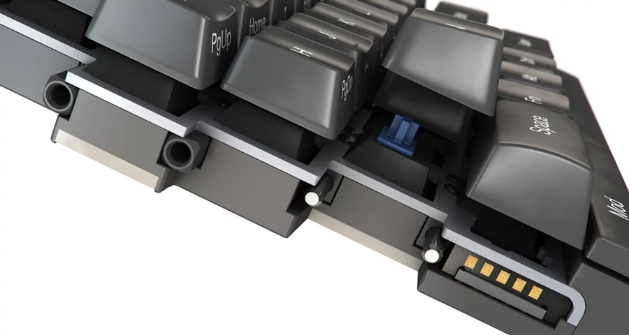 The key switches are said to last for 50 million keystrokes, but are replaceable as needs arise