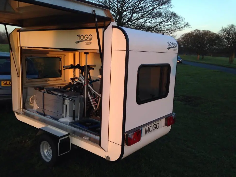 Loaded up with bikes and the Grub Hub portable kitchen unit