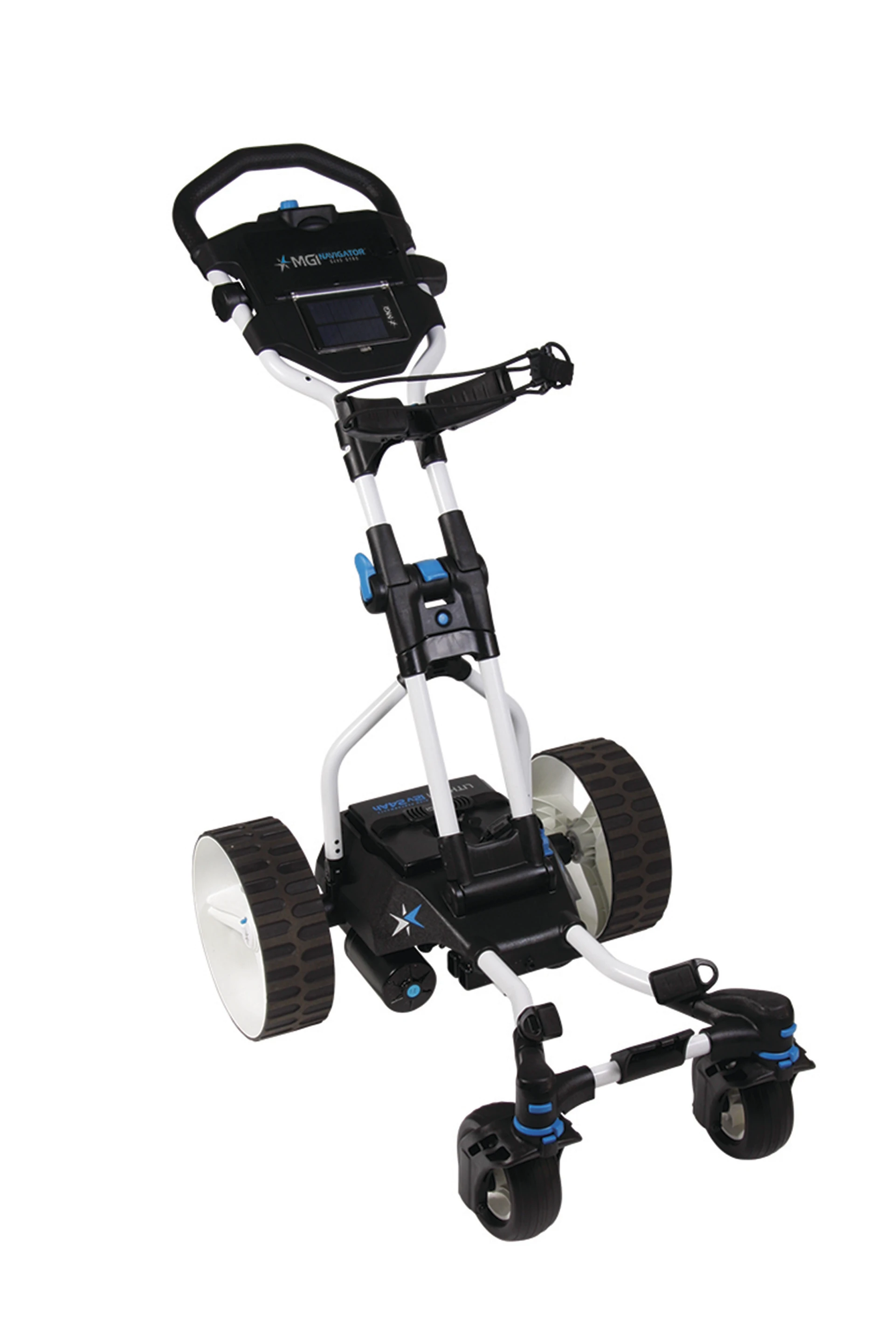 A wheelie-bar at the back to help prevent the cart from tipping over when climbing inclines and downhill speed control technology that keeps the cart’s speed in check when descending