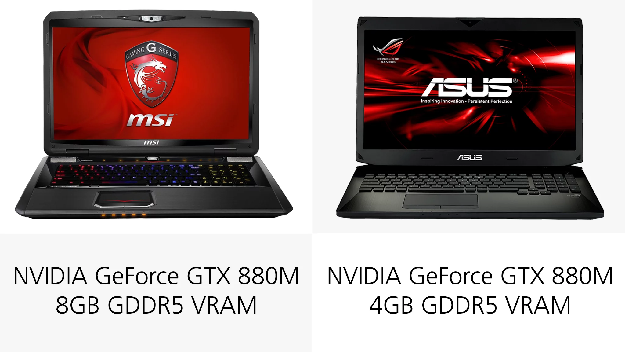 The MSI laptop's GPU is the better option