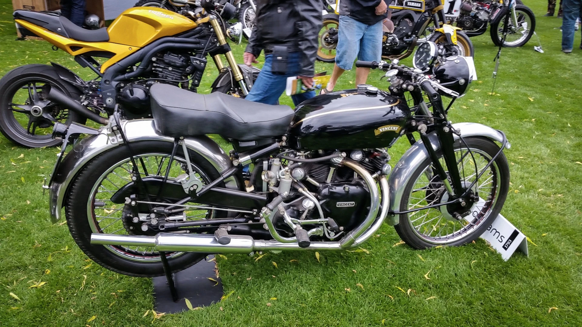 A number of Vincents like this one also made an appearance at the Quail Motorcycle Gathering