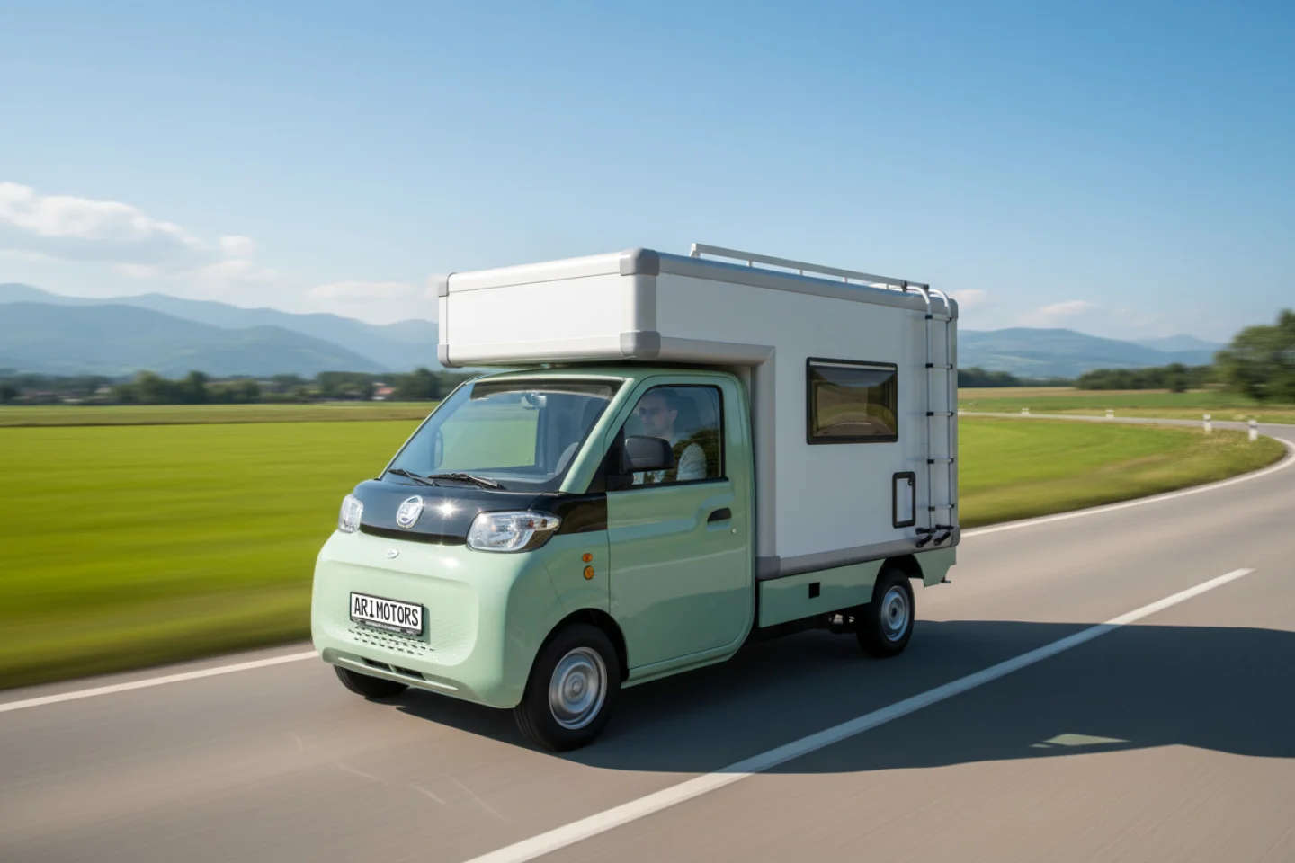 Eco R Iv Mini Rv Ari Motors 458 Pro all-electric micro-camper van