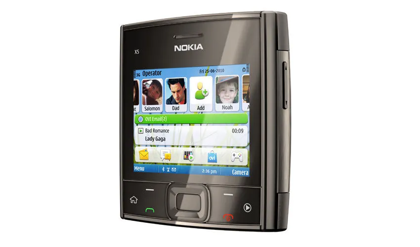 The Nokia X5-01 seems squarely oriented towards media and web browsing