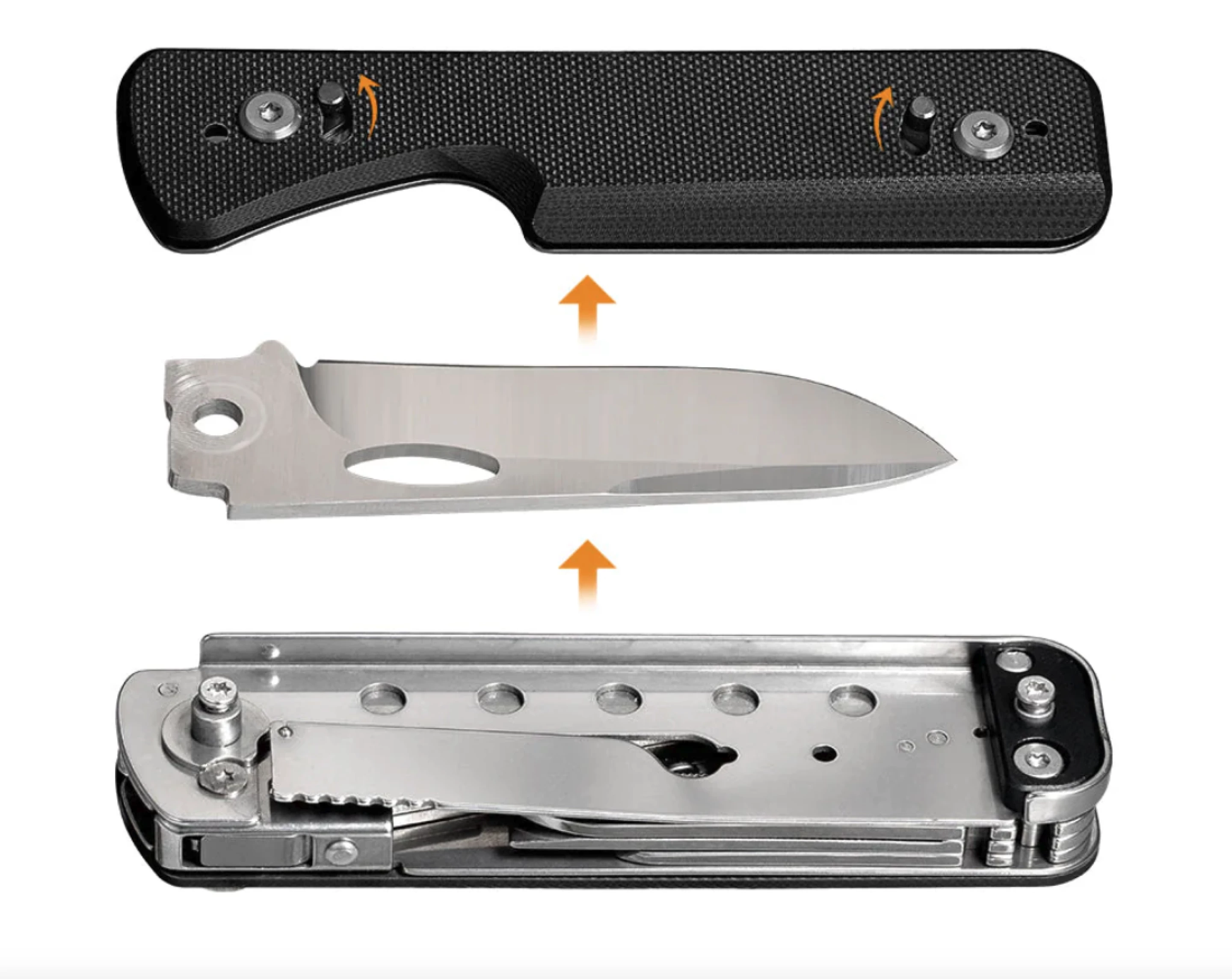 Roxon Flex Shears multitool has interchangeable blades and tools