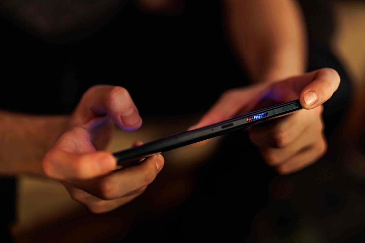 The Redmagic 7 gaming smartphone features dual shoulder triggers and an AMOLED display with a multi-finger touch sampling rate of 720 Hz