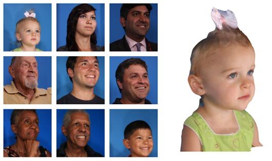 ShapeShot's gallery features examples of 3D portraits that can be printed at Makerbot's retail location