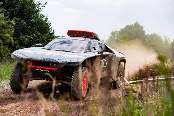 Audi gets ready for the challenge of running an electrified Dakar car