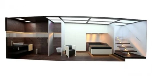 The A0 from Ubica: large, well appointed bedrooms in the side floaters