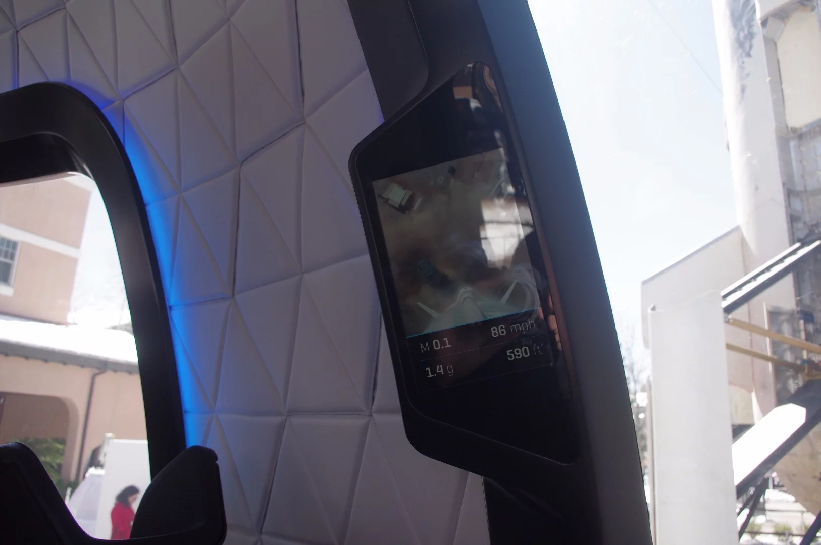 Each seat on Blue Origin's crew capsule comes with a small video display to provide trip feedback and indicate when it is safe to float about the cabin