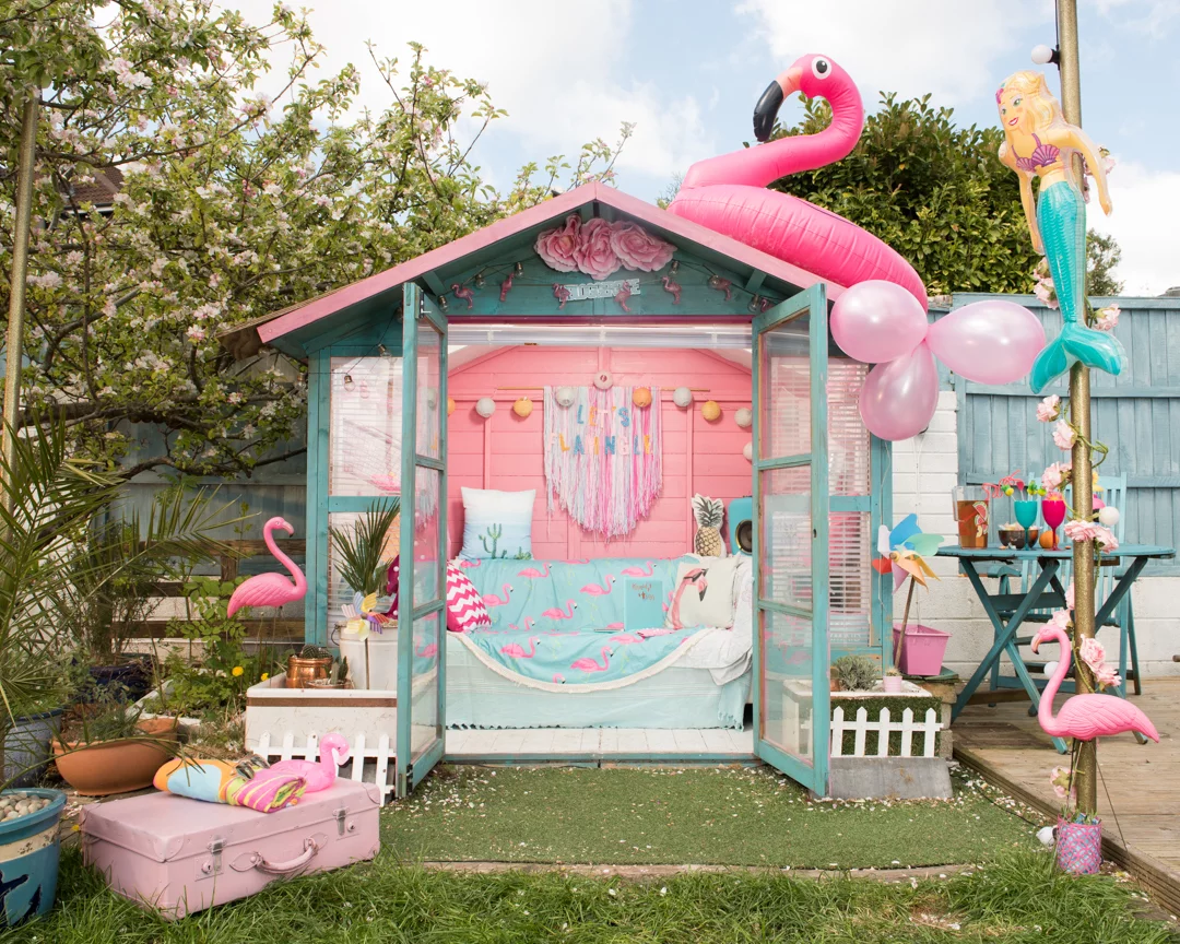 This particular she-shed is named the #Girlshed