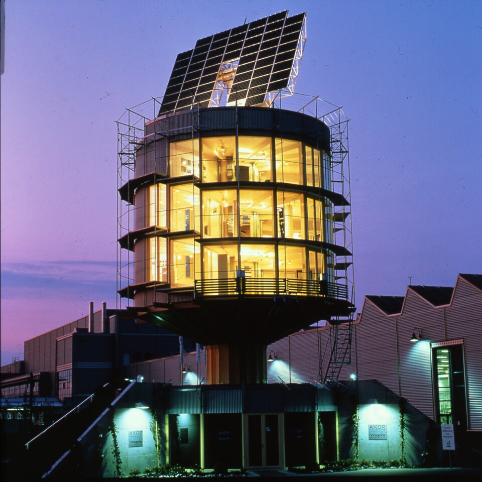 The Heliotrope showroom at Hansgrohe's plant in Offenburg