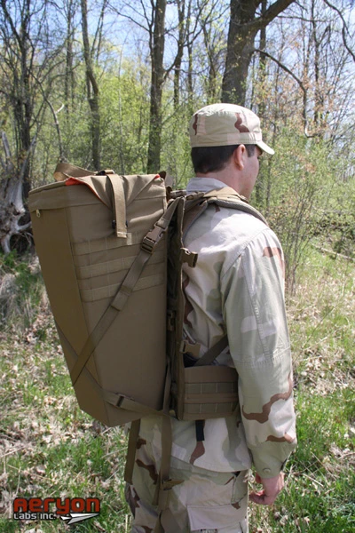 When folded, the quadcopter's appendages protect its camera or payload and allow it to slip into an accompanying backpack for quick access later